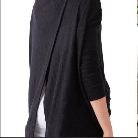 Free People Juicy Long Sleeve thermal Top in black  size XS NWT msrp‎ $88 - Picture 2 of 3